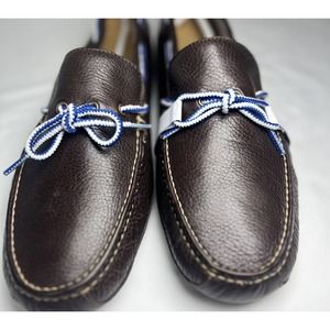 $190 Cole Haan Grant Canoe Dark Brown Pebble Leather Loafer Size 13 M NWOB